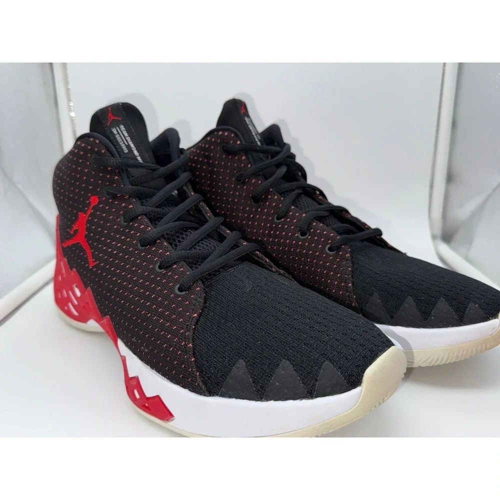 Jordan Jumpman Diamond Mid Black University Red Mens Basketball Shoes CI1204-006